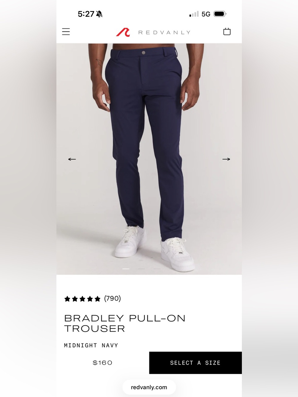 Redvanly Bradley Pants. Size Large. Midnight Navy.